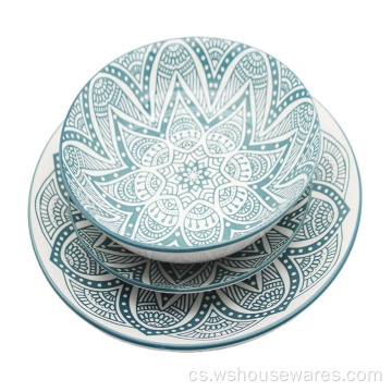Evropské nádobí sady barevný design jemný porcelán